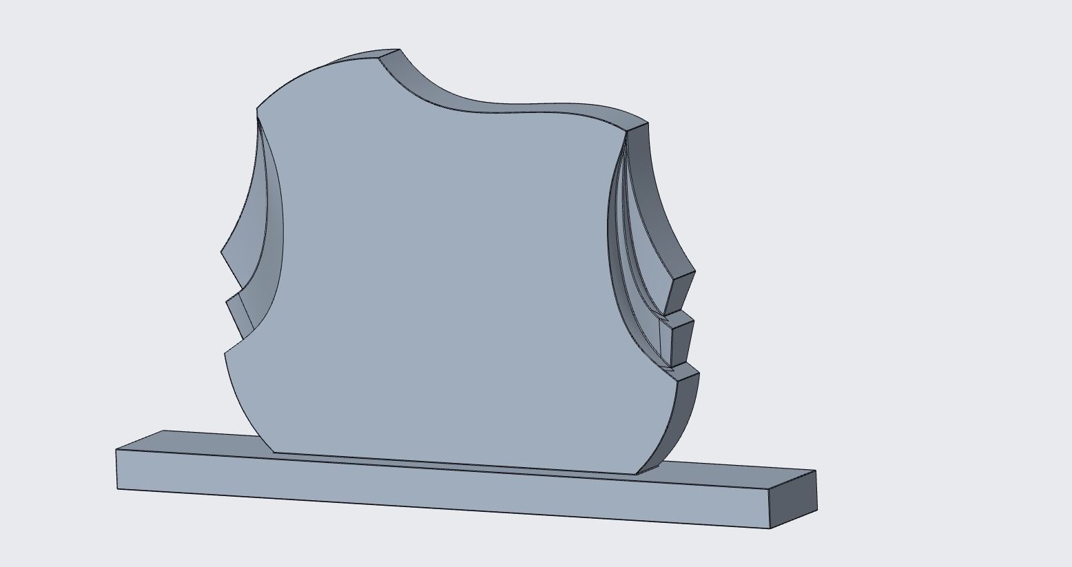 Headstone 15 - real dimensions 3D model_2