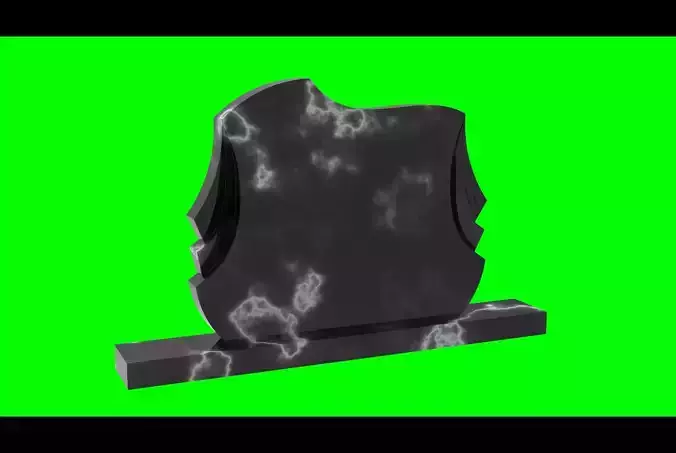 Headstone 15 - real dimensions 3D model