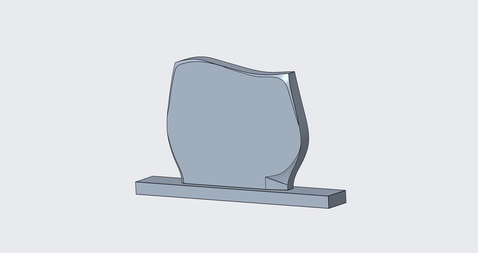 Headstone 14 - real dimensions 3D model_2