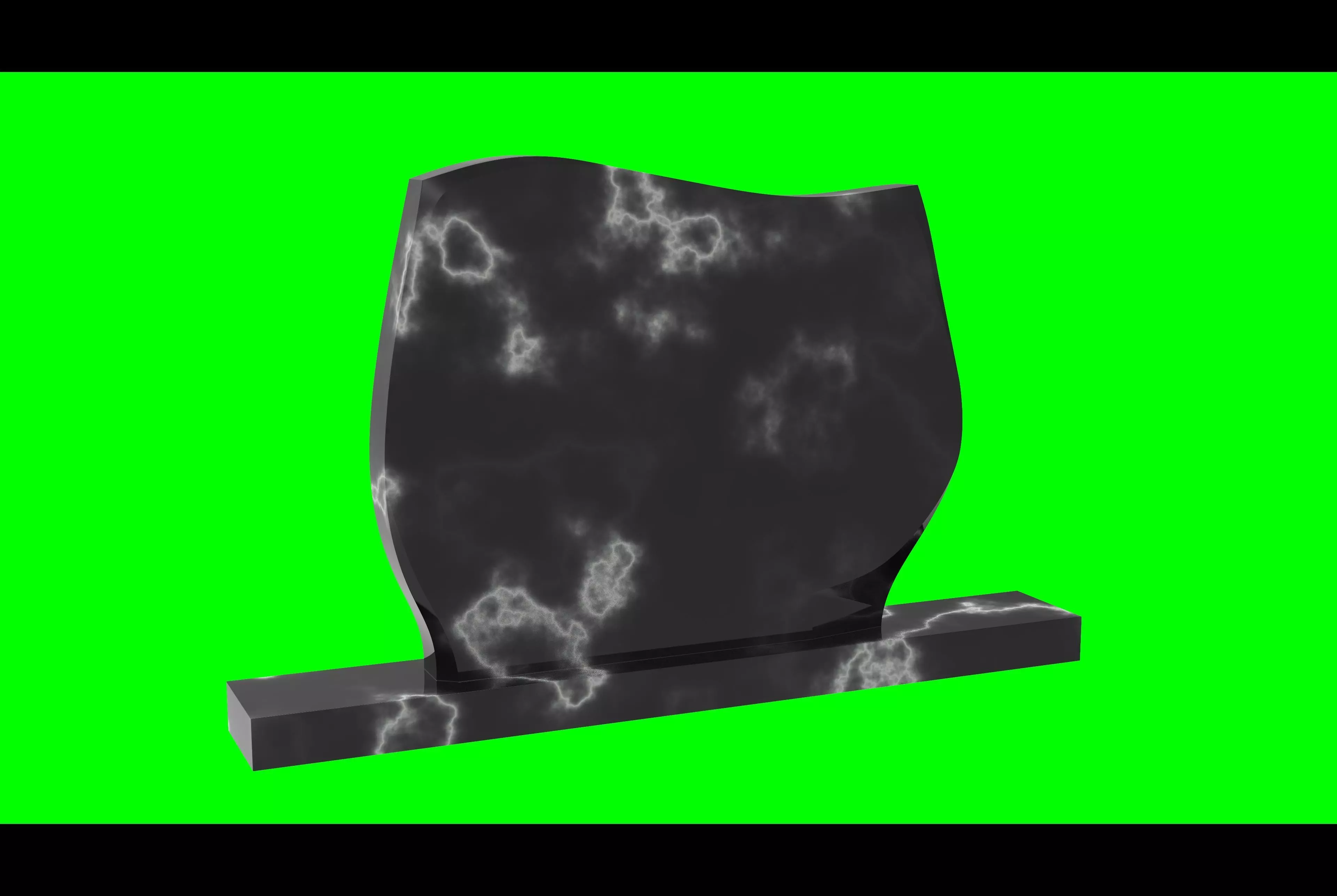 Headstone 14 - real dimensions 3D model_0