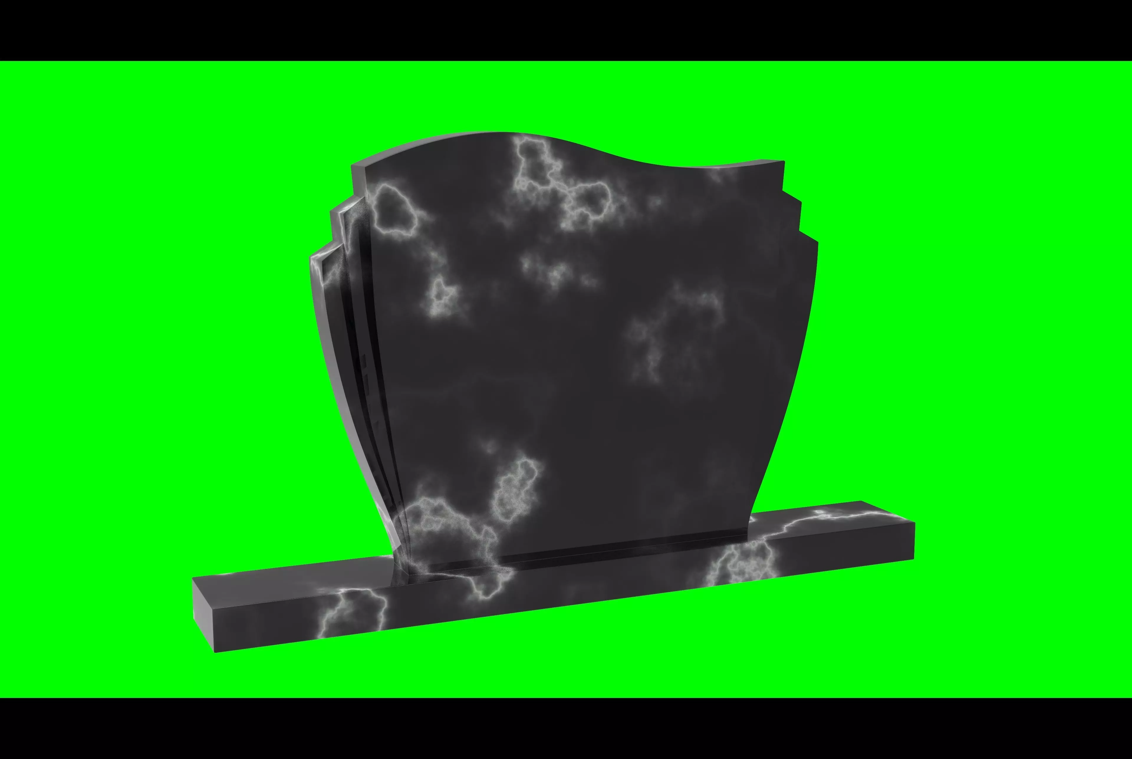 Headstone 10 - real dimensions 3D model_0