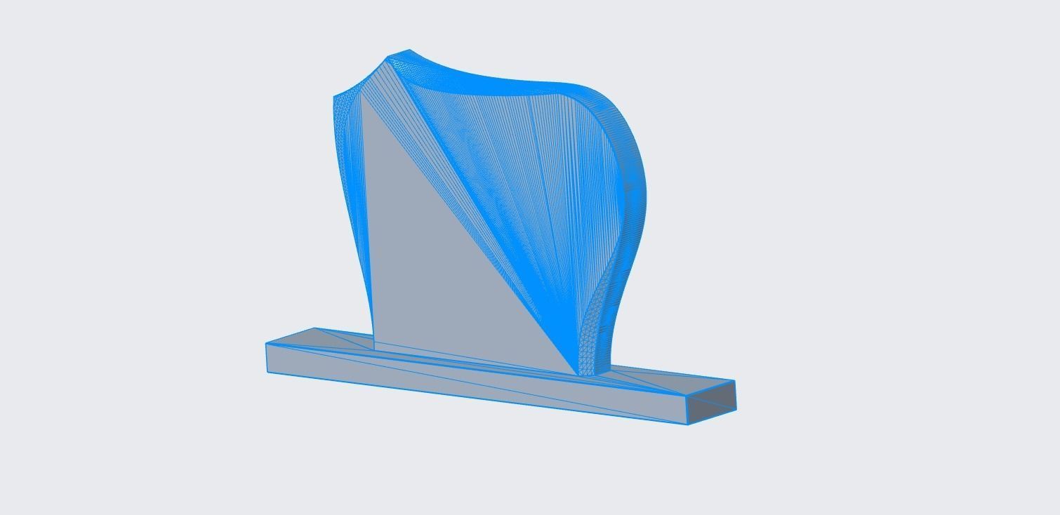Headstone 02 - real dimensions 3D model_3