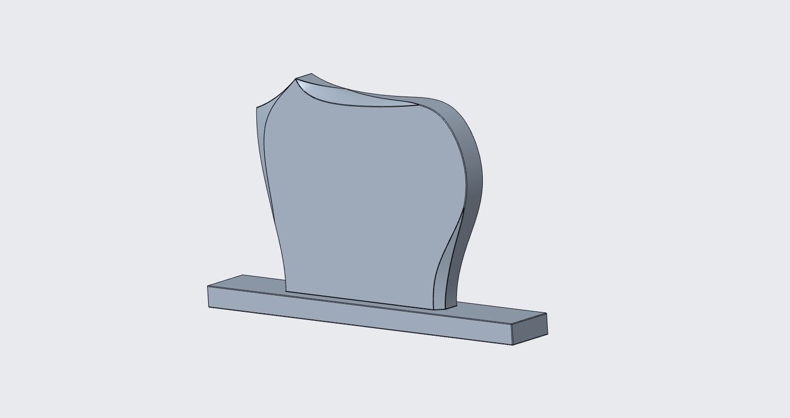 Headstone 02 - real dimensions 3D model_2