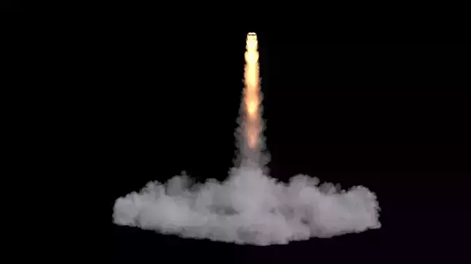 Space Shuttle Launch Smoke VDB 2 3D model