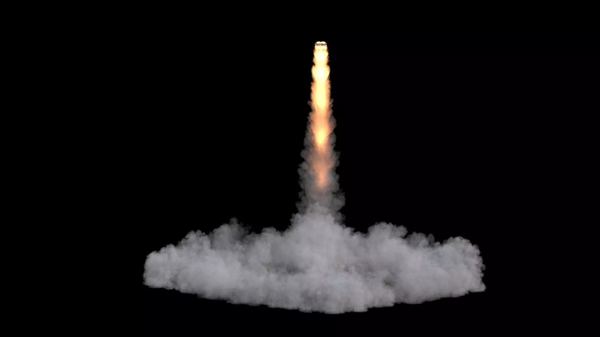 Space Shuttle Launch Smoke VDB 2 3D model_0