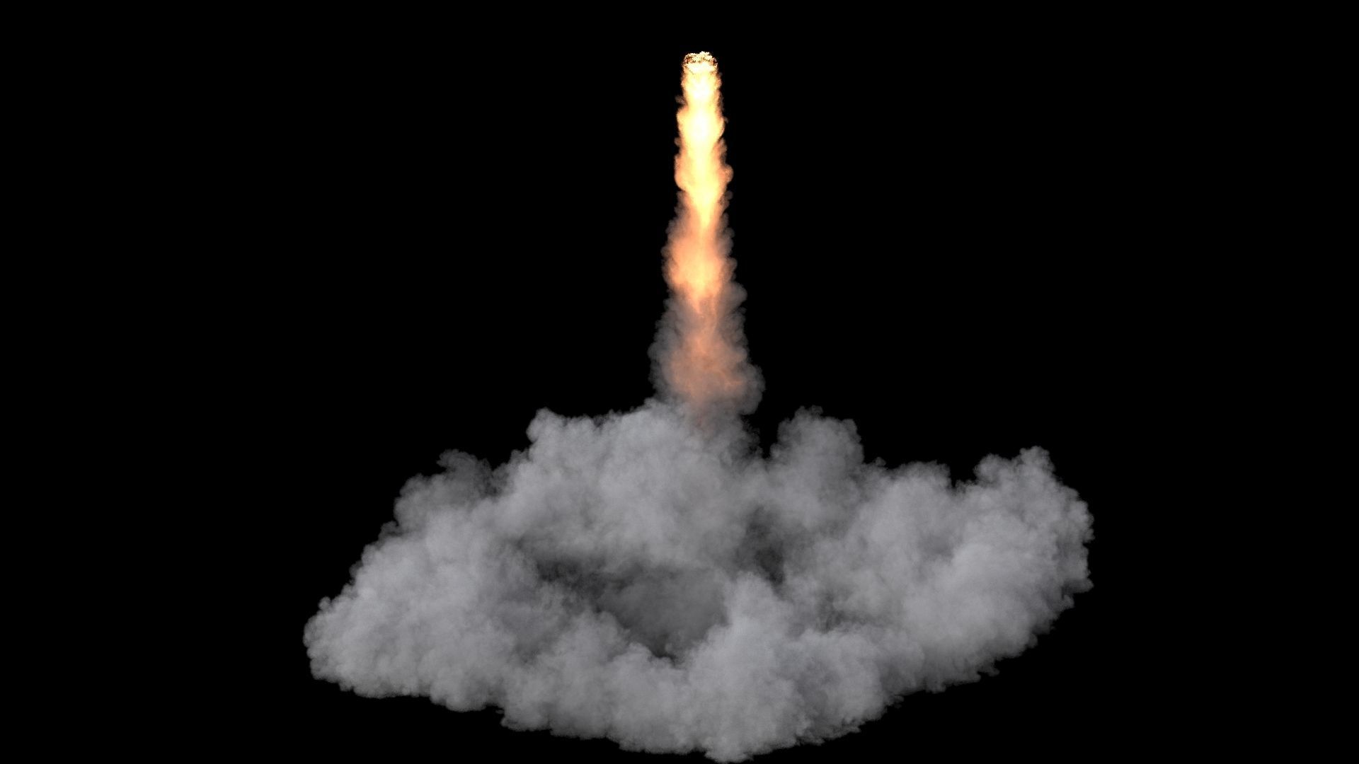Space Shuttle Launch Smoke VDB 2 3D model_1