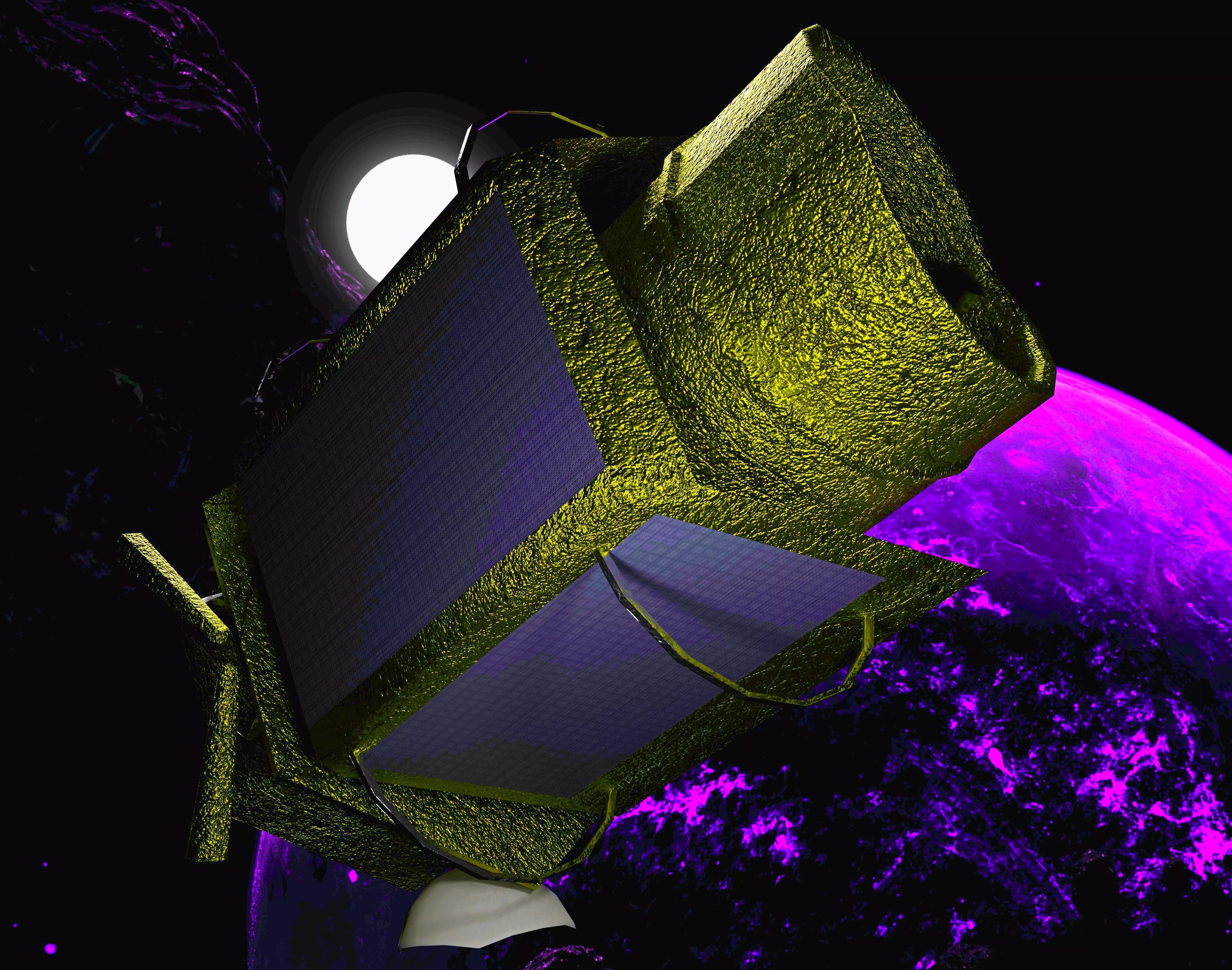 Space Telescope Satellite Low-poly 3D model