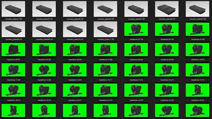 Cemetery plates and Headstones - All in One- real dimensions