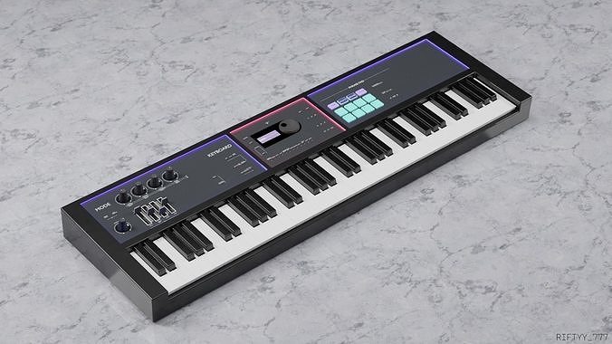 Piano Music Keyboard - High Quality Low-poly 3D model