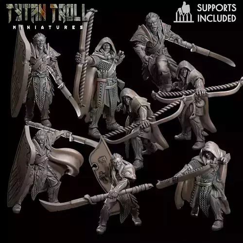 Elf Army - Presupported 3D print model