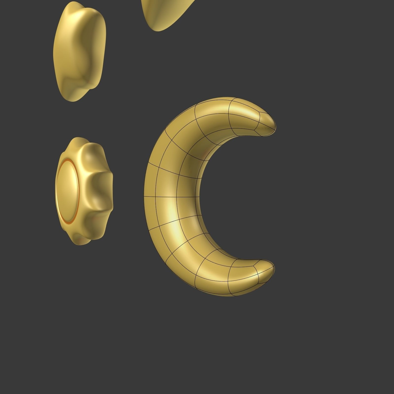 Cartoon Stars Pack Low-poly 3D model_16