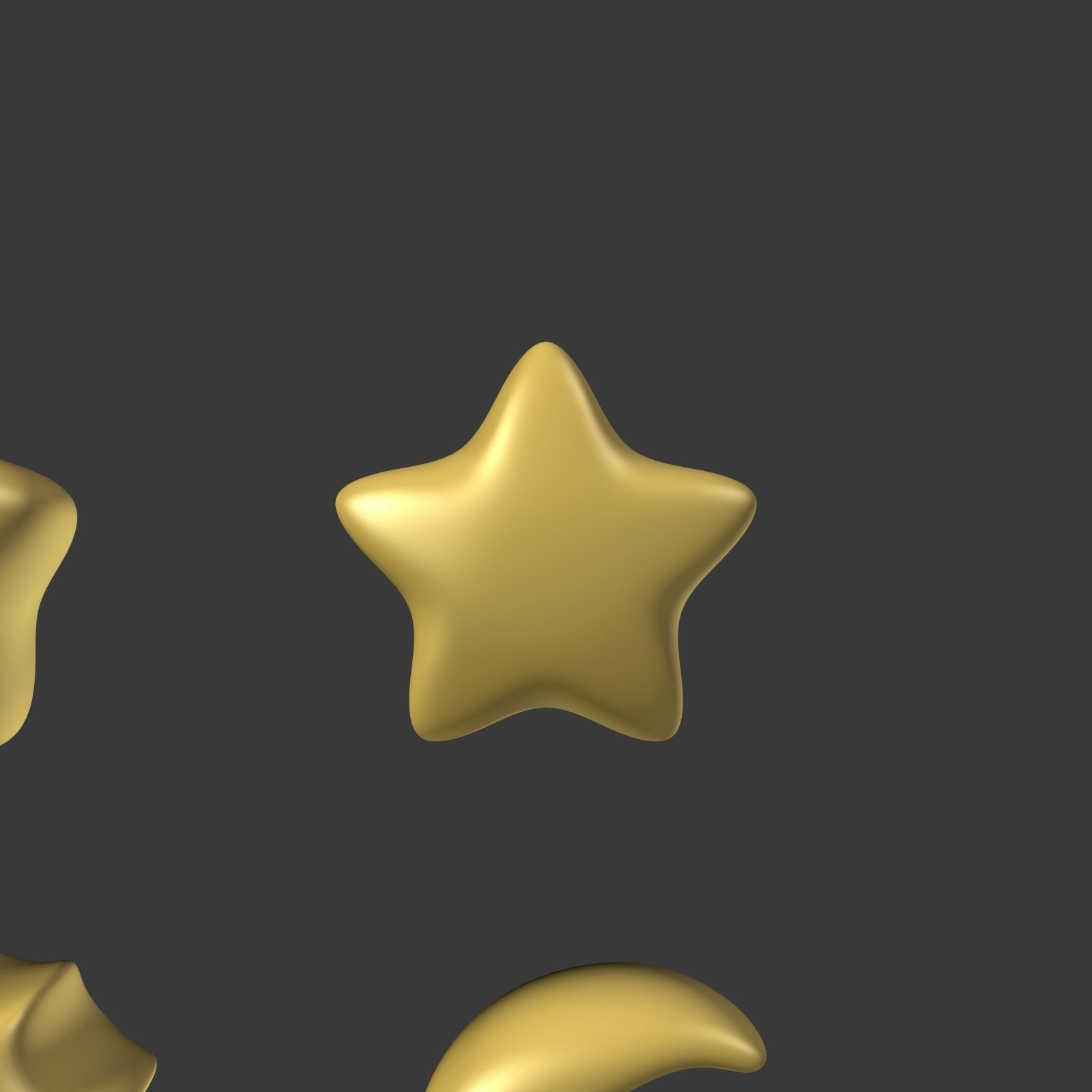 Cartoon Stars Pack Low-poly 3D model_8