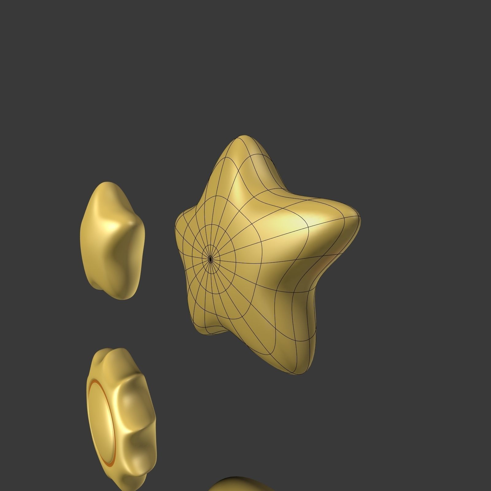 Cartoon Stars Pack Low-poly 3D model_10