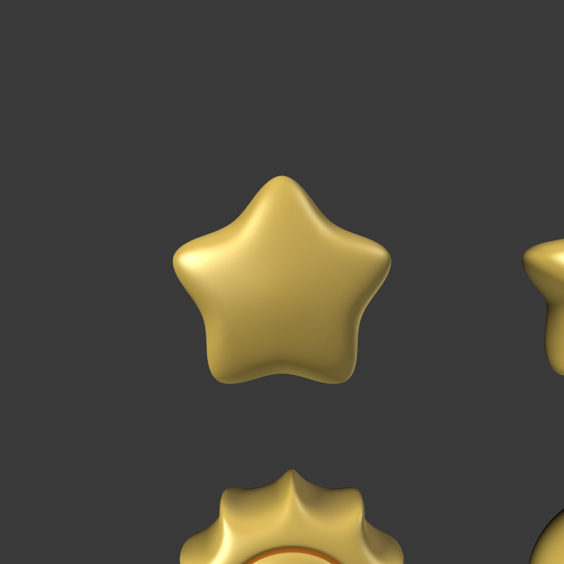 Cartoon Stars Pack Low-poly 3D model_5