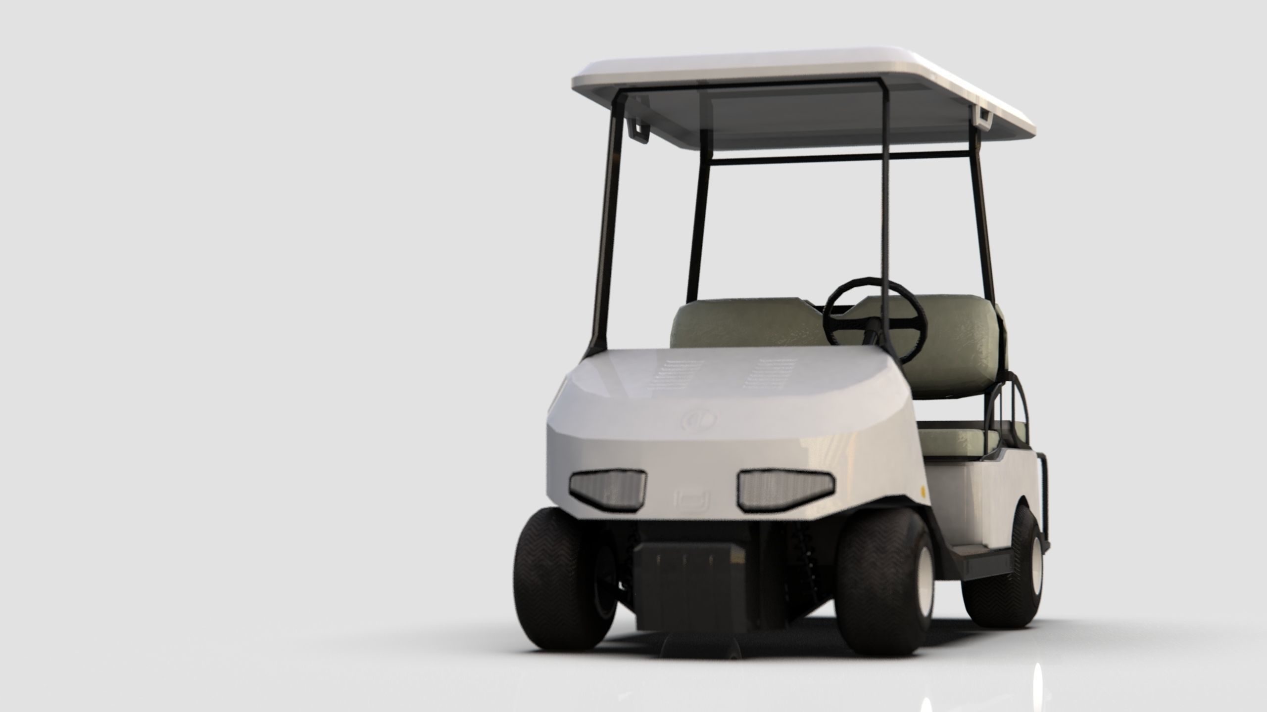 Golf Cart Low-poly 3D model_15