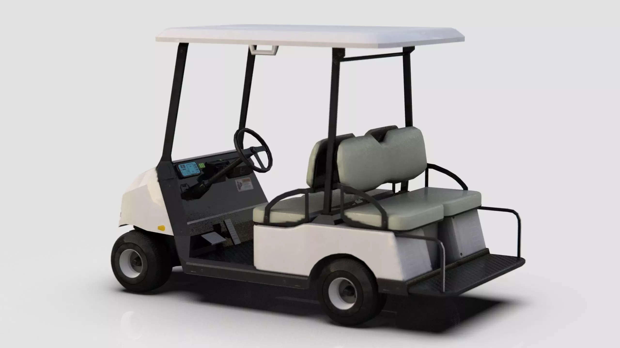 Golf Cart Low-poly 3D model_0
