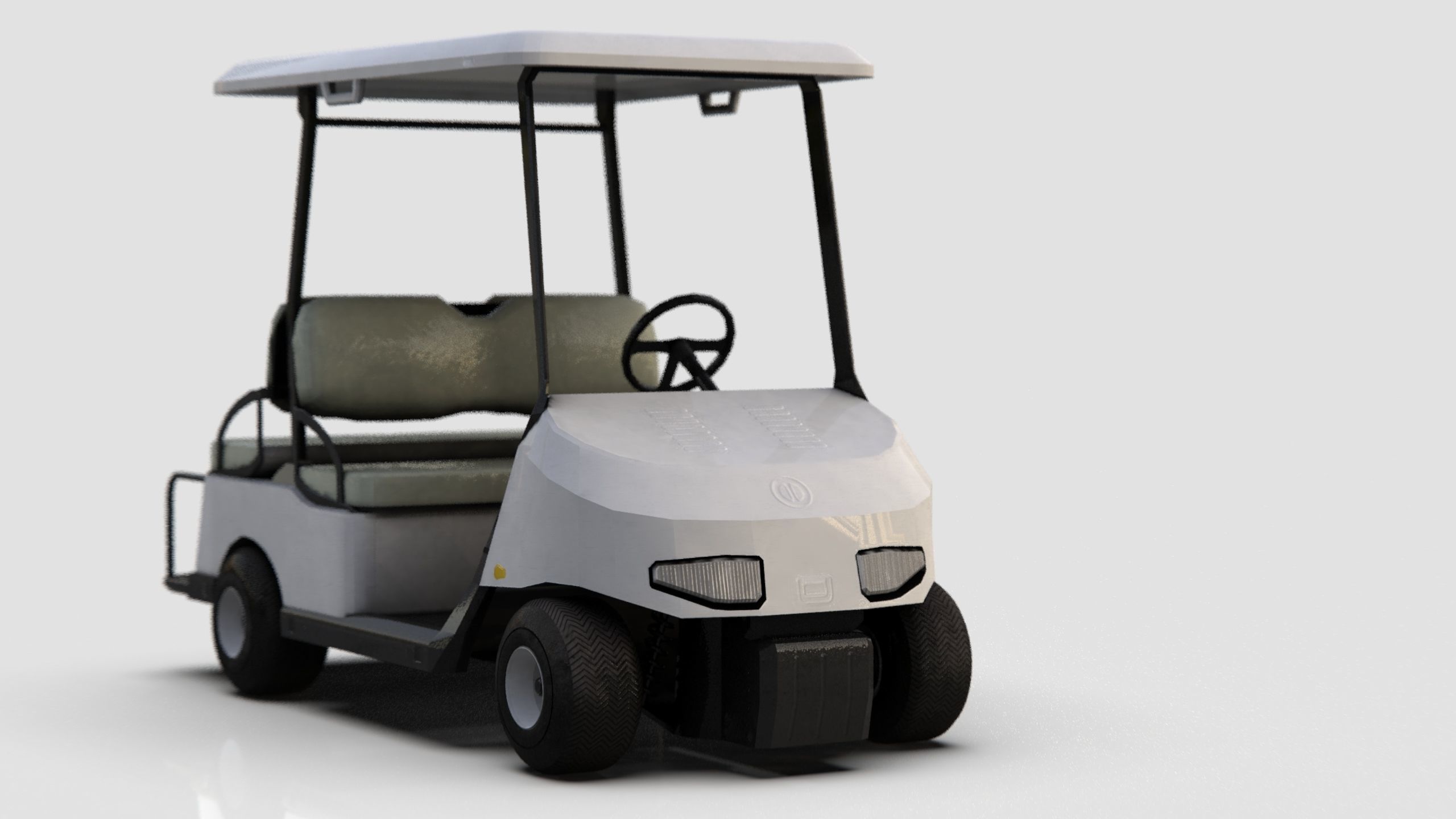 Golf Cart Low-poly 3D model_2