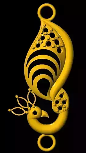 Sidepiece golden peacock