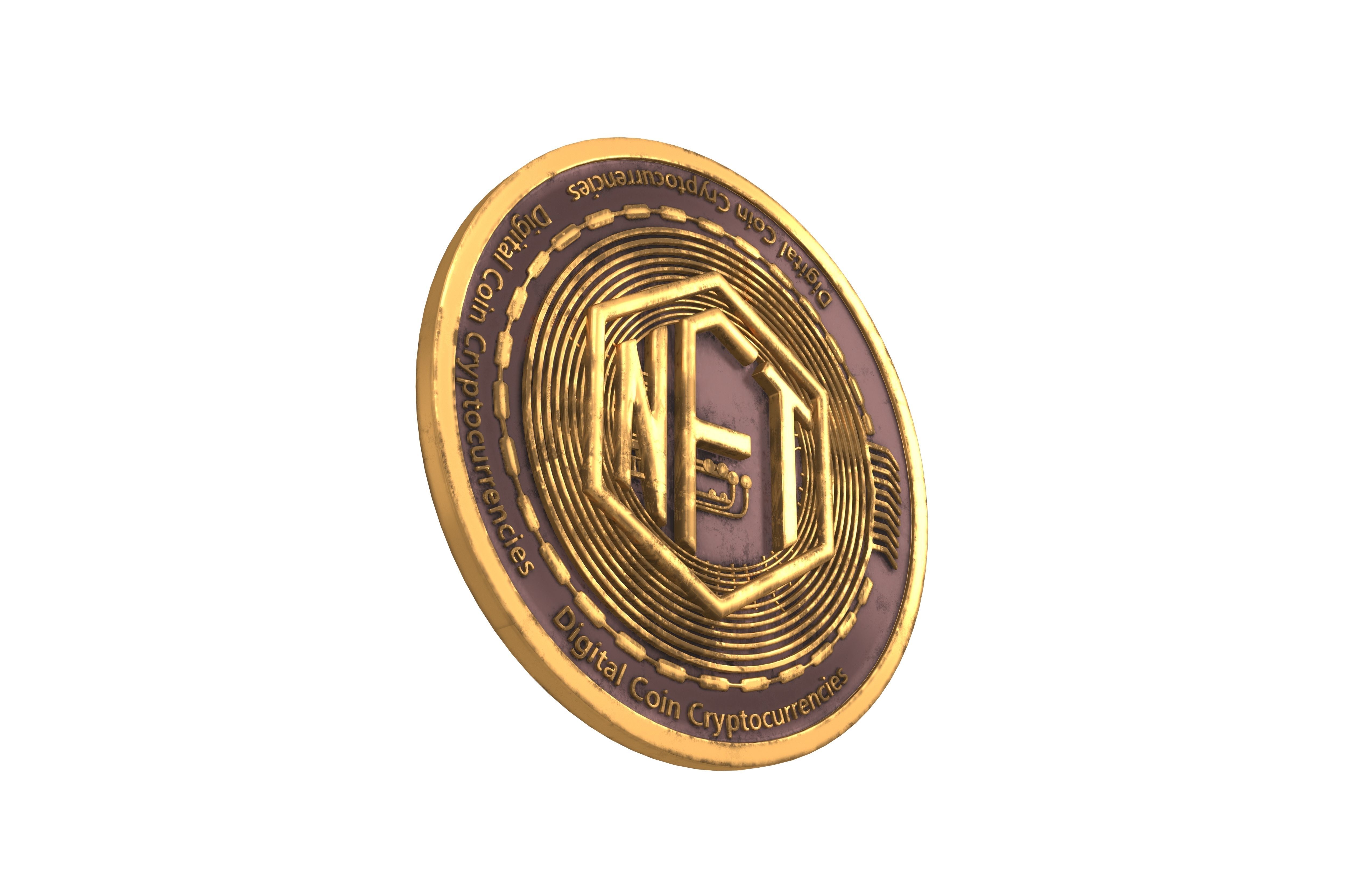 NFT Coin v1 002 3D model_2