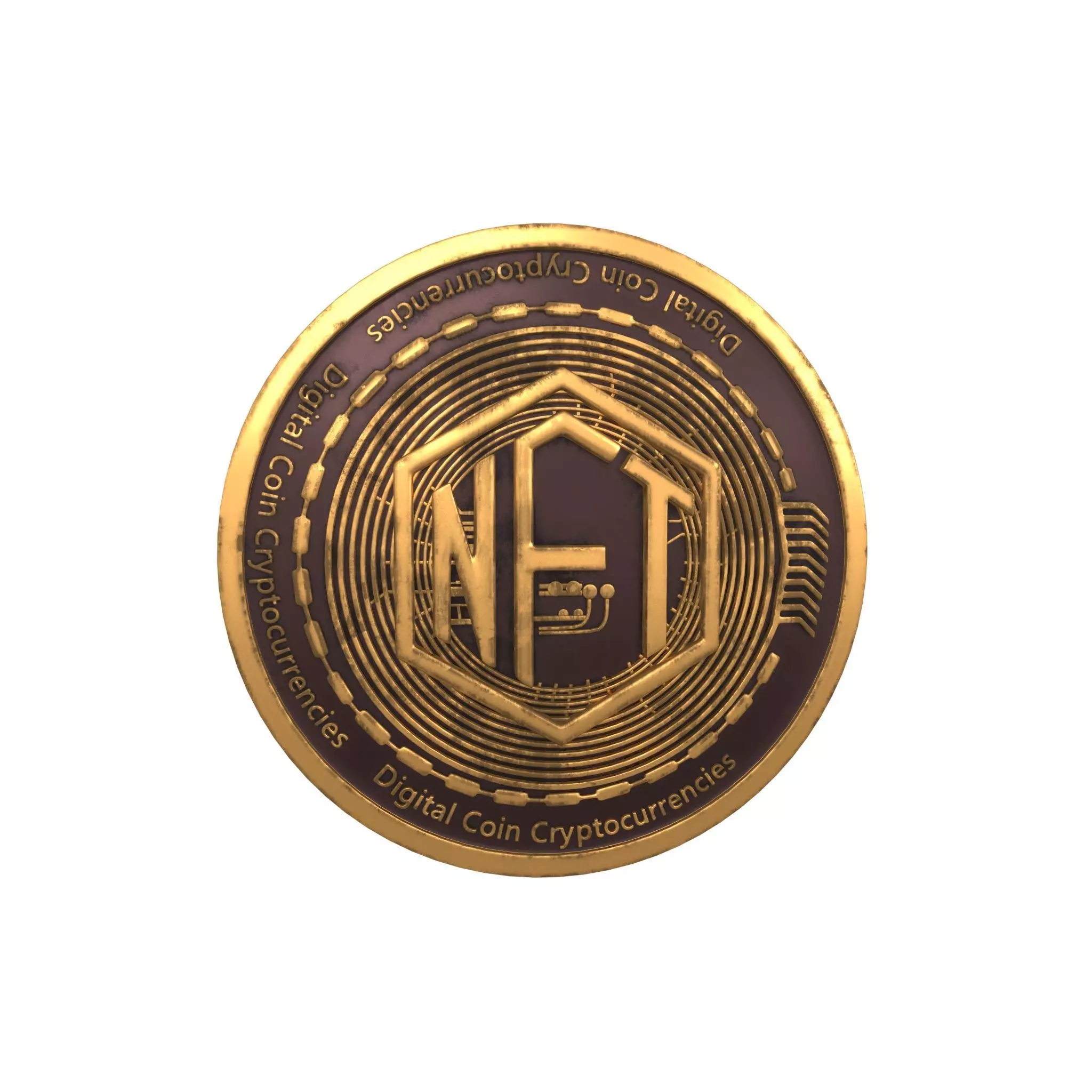 NFT Coin v1 002 3D model_0