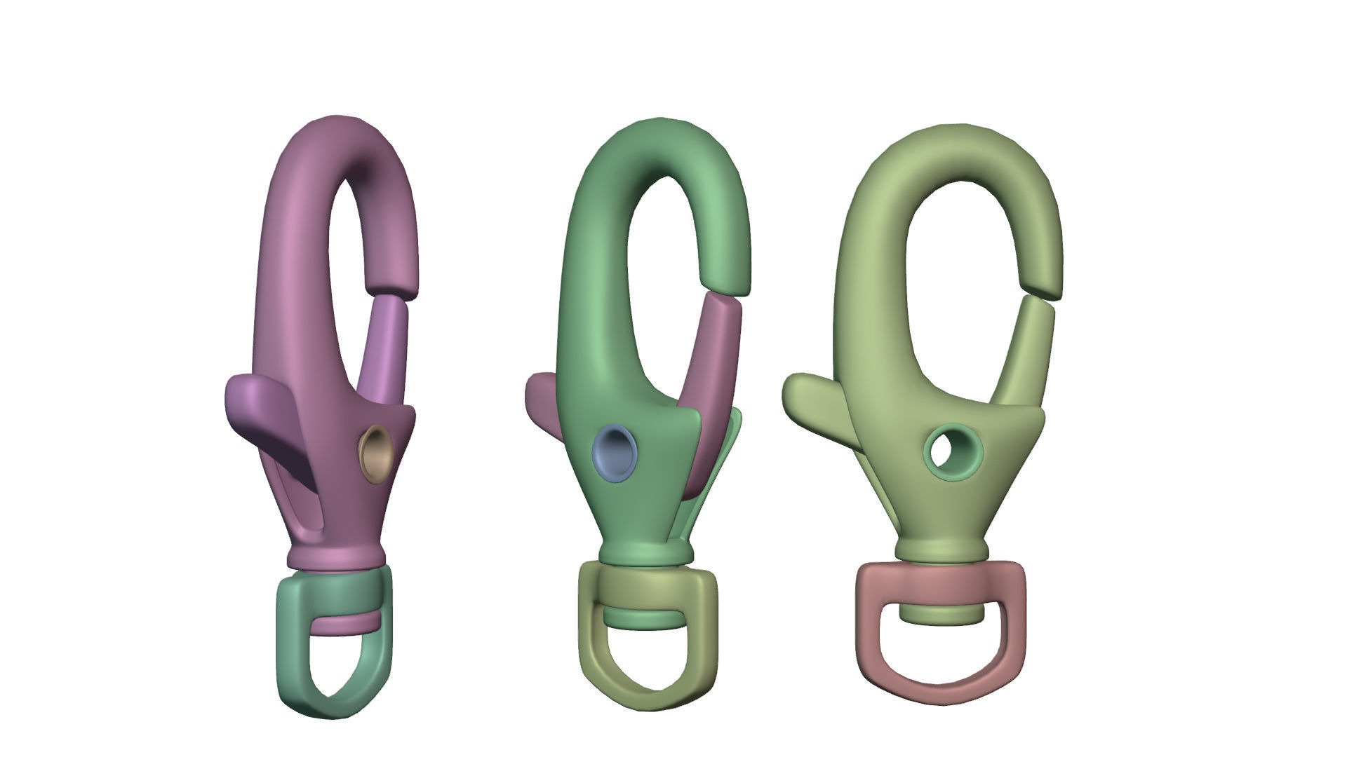 key chain Low-poly 3D model_9