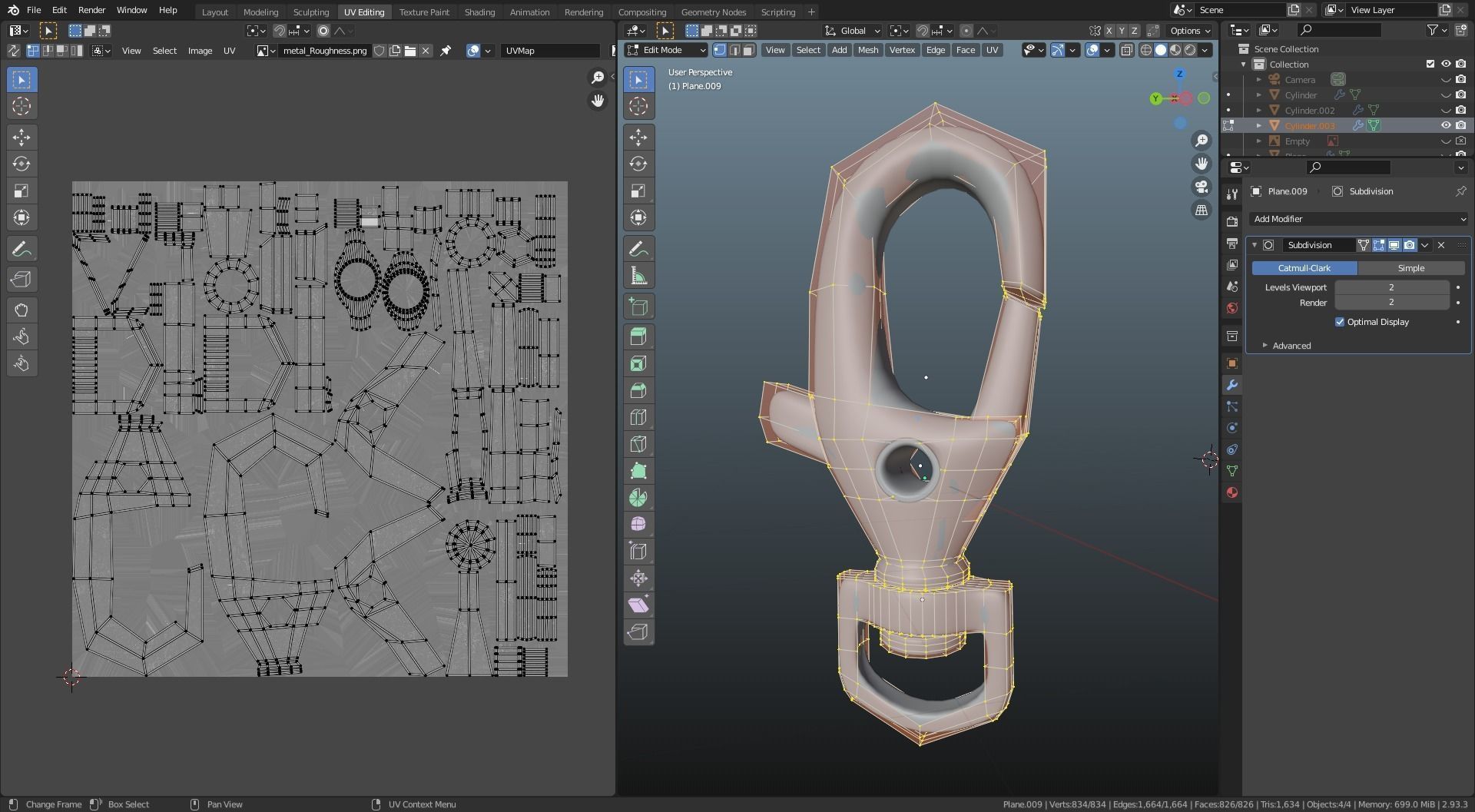 key chain Low-poly 3D model_10