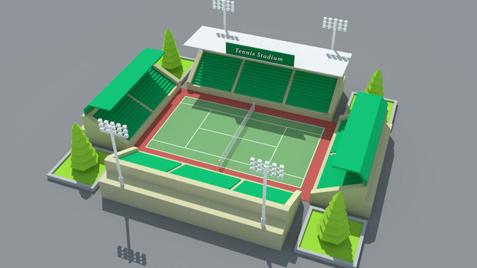 SimplePoly Stadium Kit Low-poly 3D model