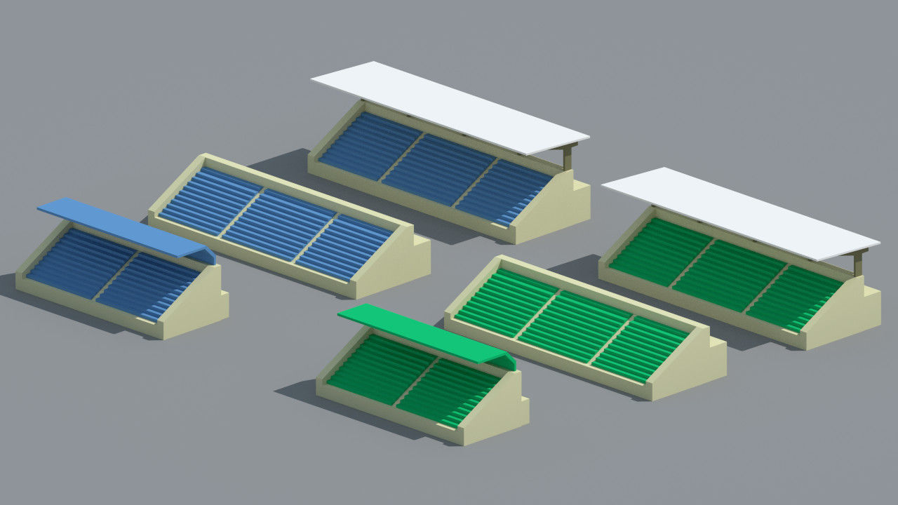 SimplePoly Stadium Kit Low-poly 3D model_2