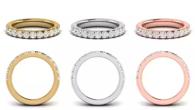 Dual French Cut Split Diamond Ring 