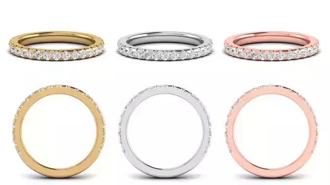 French Setting Diamond Ring 