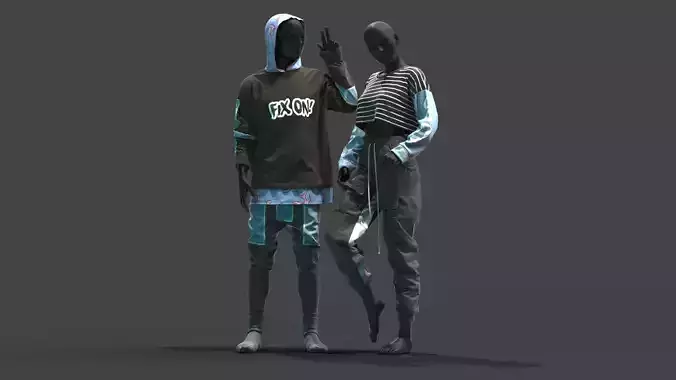 Male and Female Outfits  