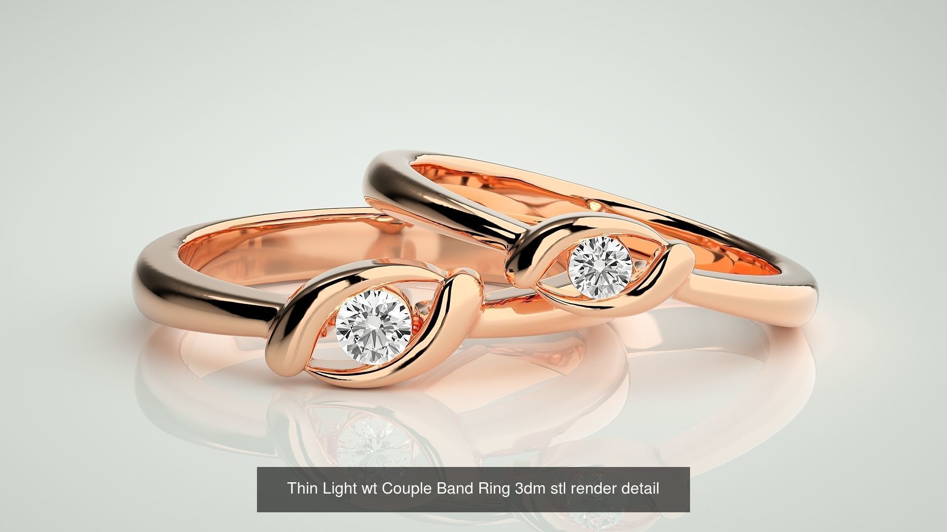 22 Minimalist Thin Light wt Couple Band renders 3dm stl details 3D Model Collection_18