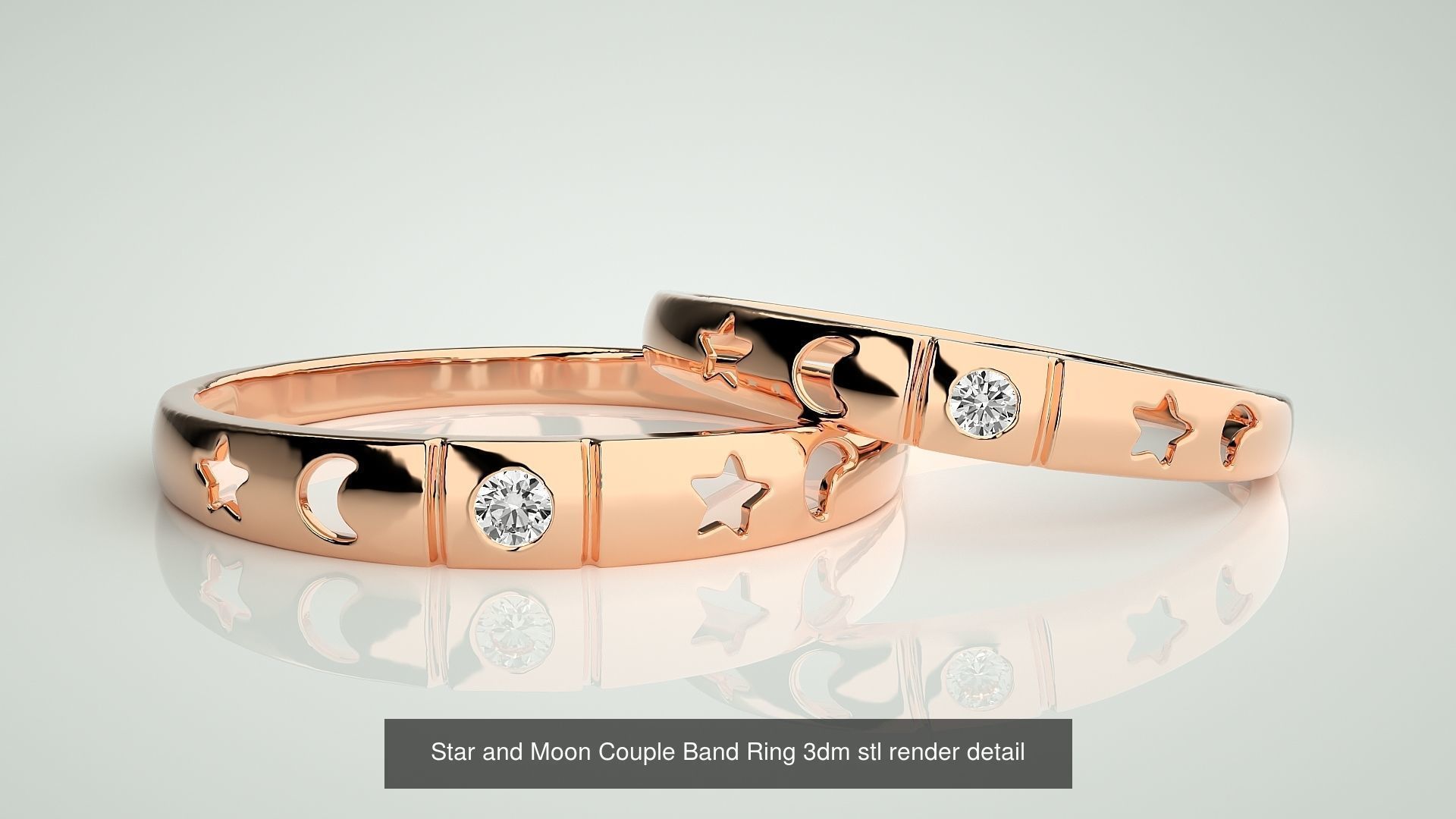 22 Minimalist Thin Light wt Couple Band renders 3dm stl details 3D Model Collection_3