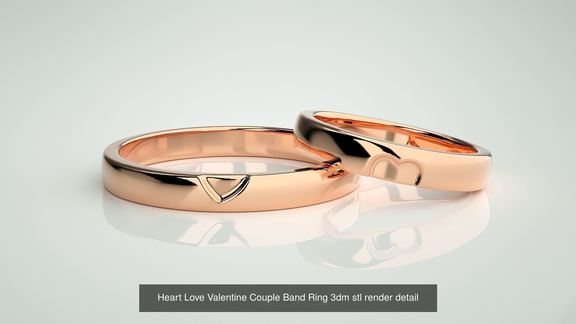 22 Minimalist Thin Light wt Couple Band renders 3dm stl details 3D Model Collection_9