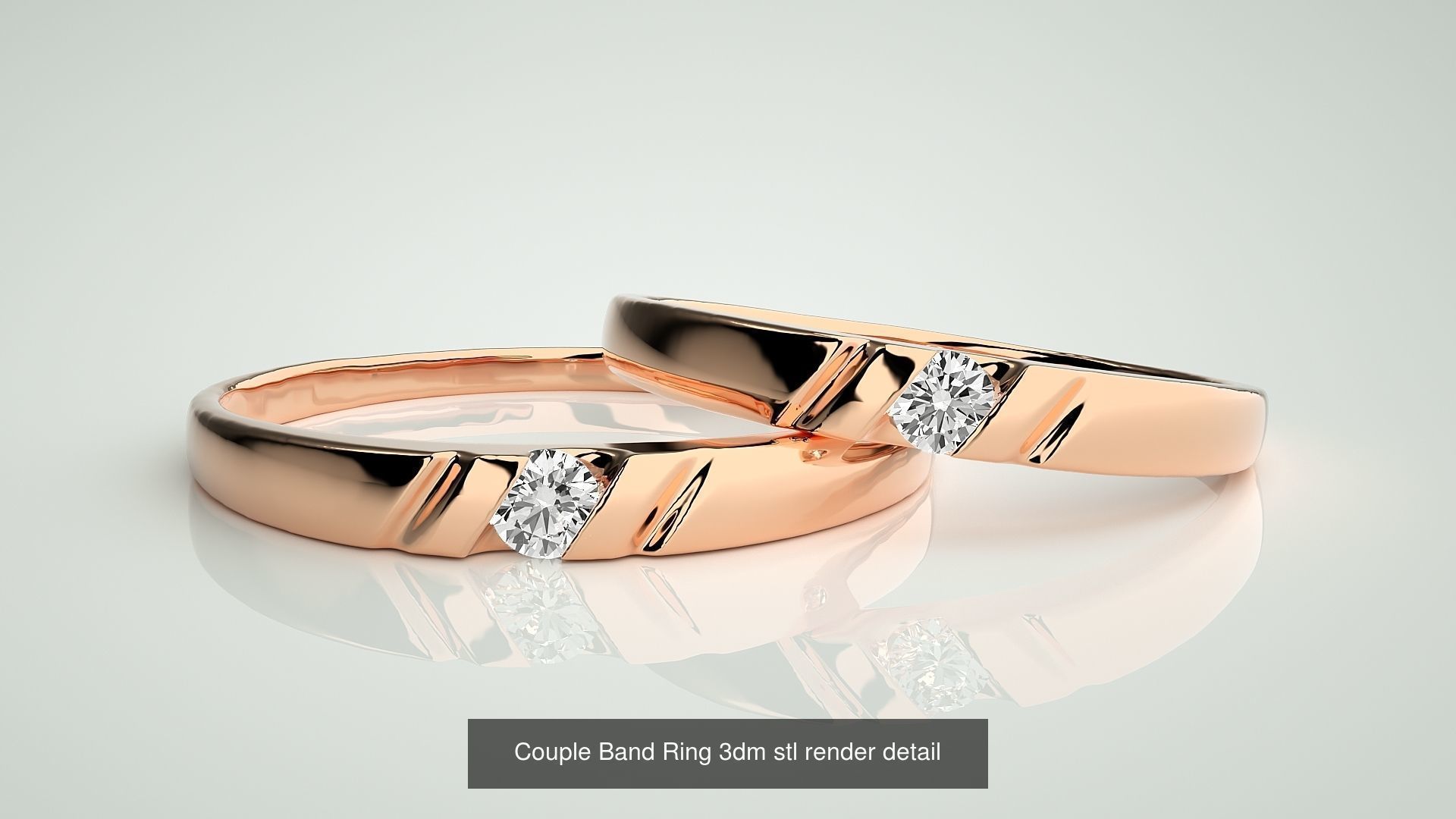 22 Minimalist Thin Light wt Couple Band renders 3dm stl details 3D Model Collection_1