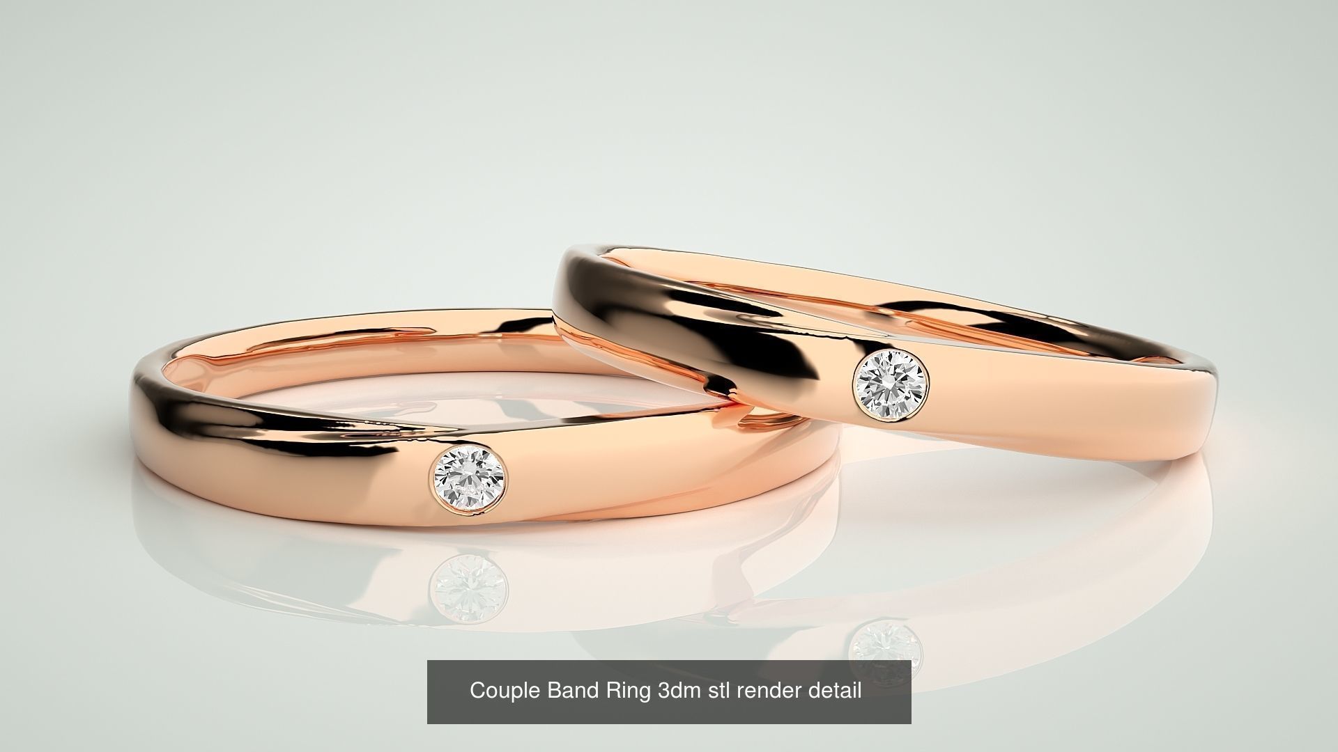 22 Minimalist Thin Light wt Couple Band renders 3dm stl details 3D Model Collection_14