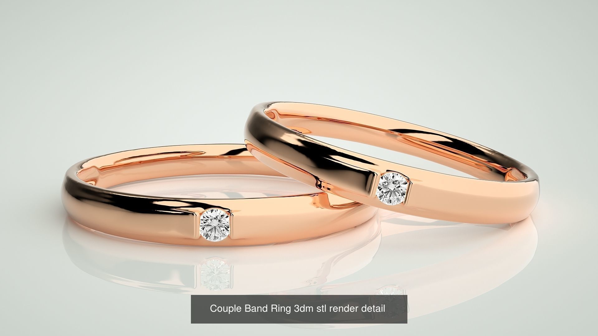 22 Minimalist Thin Light wt Couple Band renders 3dm stl details 3D Model Collection_15