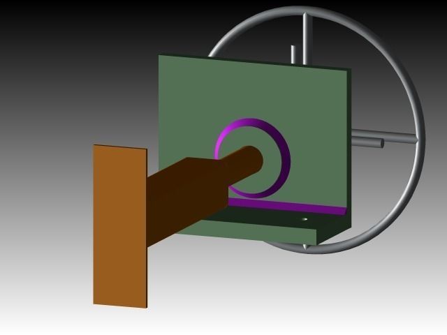 manual clutch mechanism for simple rotation lock Free 3D model_2