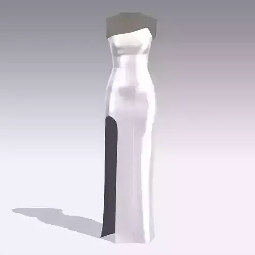 DRESS ASYMETRIC WHITE