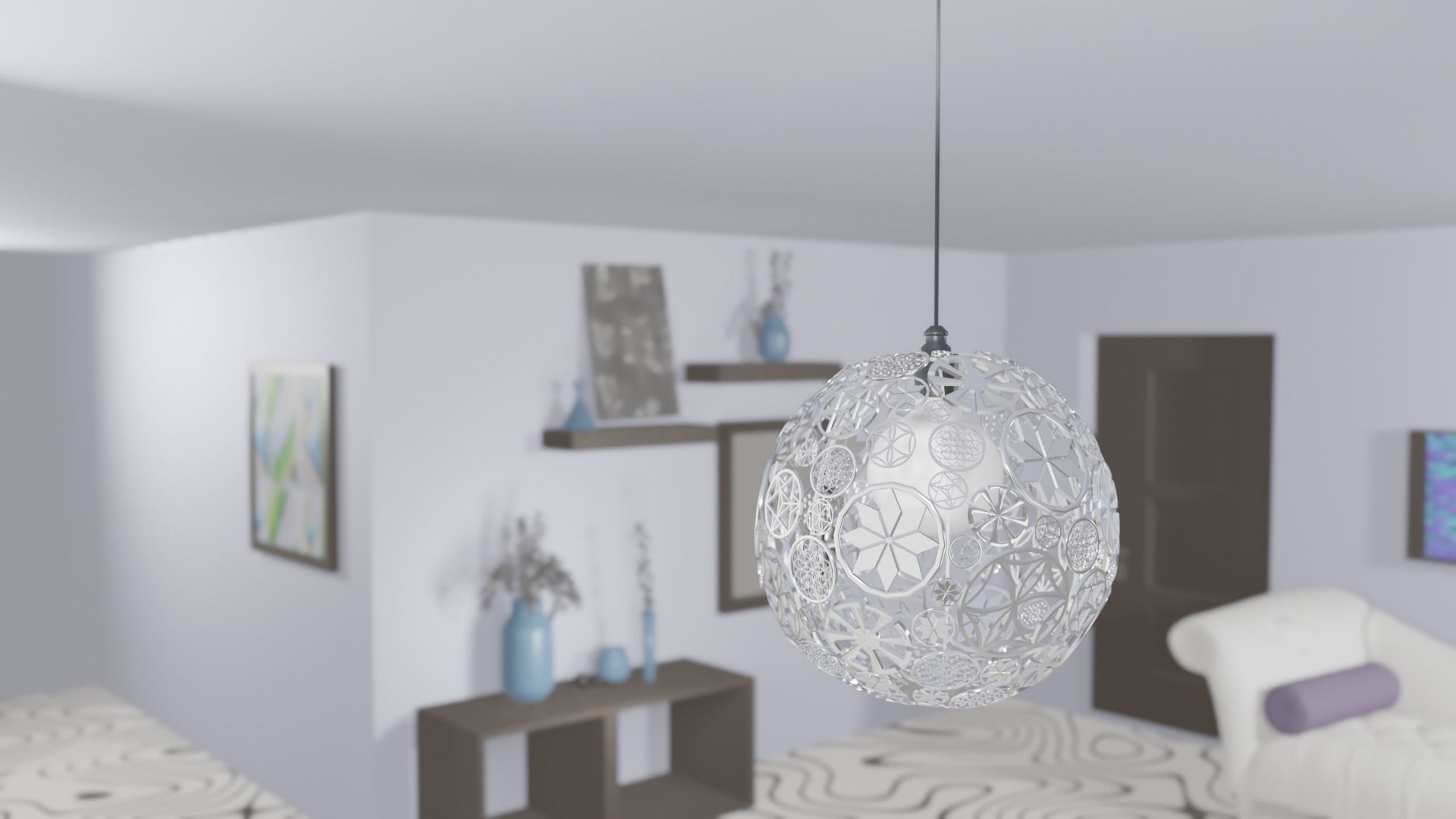 Astral-light living room with pendant light 3D model_5