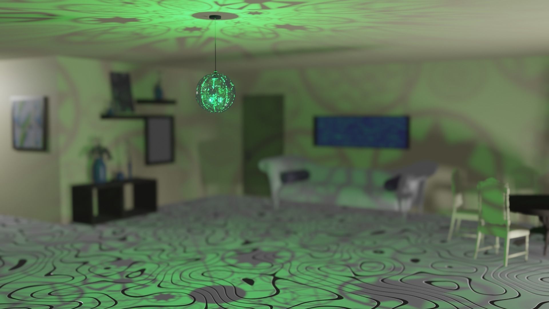Astral-light living room with pendant light 3D model_2