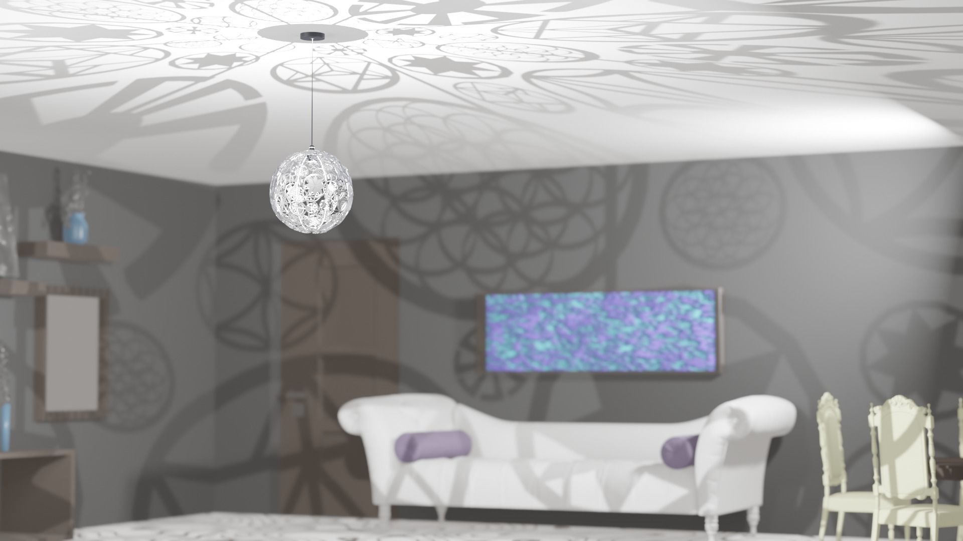 Astral-light living room with pendant light 3D model_1