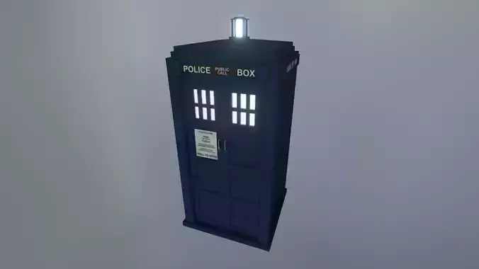 DOCTOR WHO - WILLIAM HARTNELL TARDIS - Rogue Film Productions Low-poly 3D model