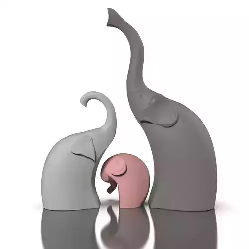 ELEPHANT FAMILY sculpture