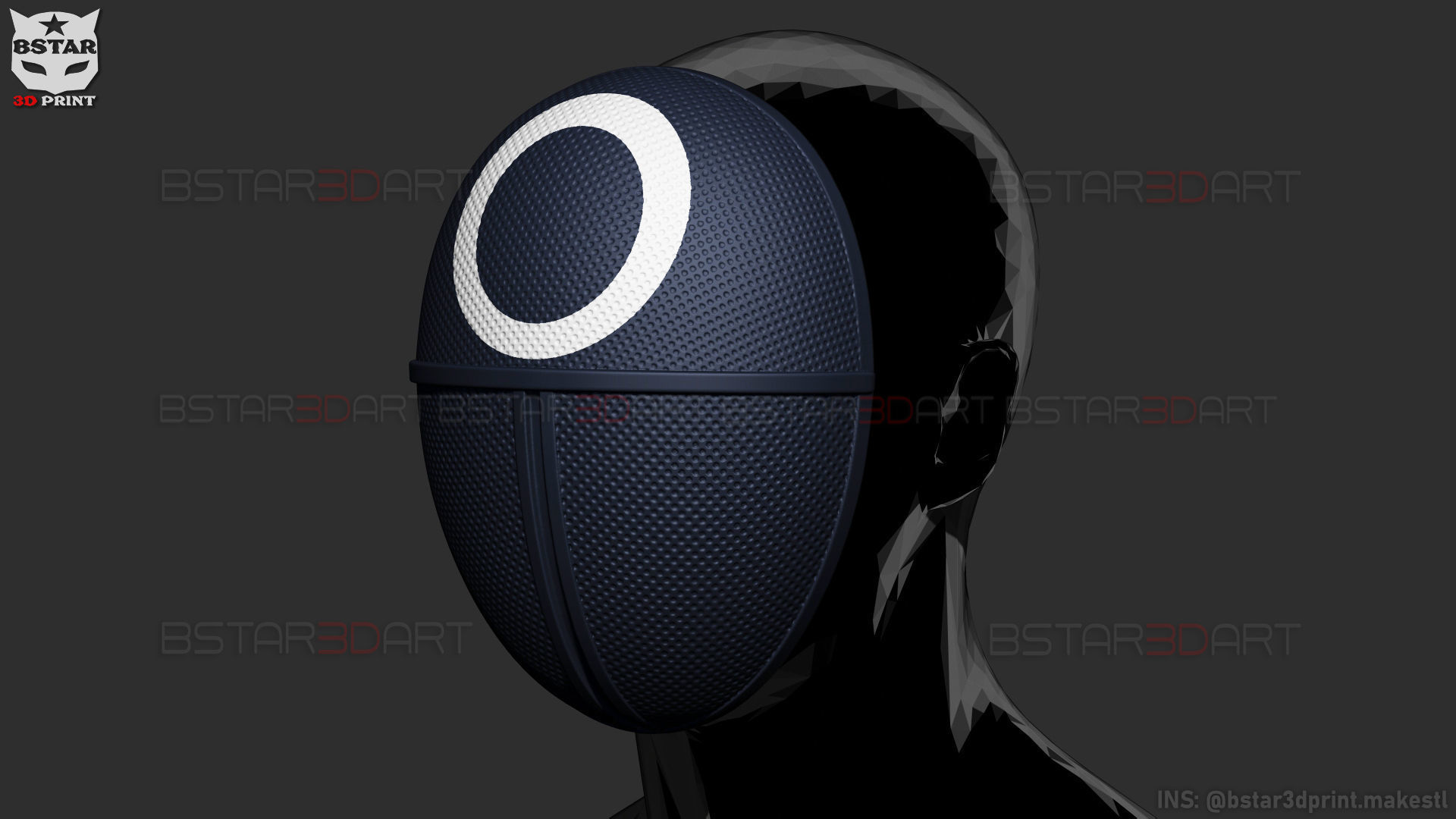 Squid Game Mask - Soldier Mask Cosplay 3D print model_21