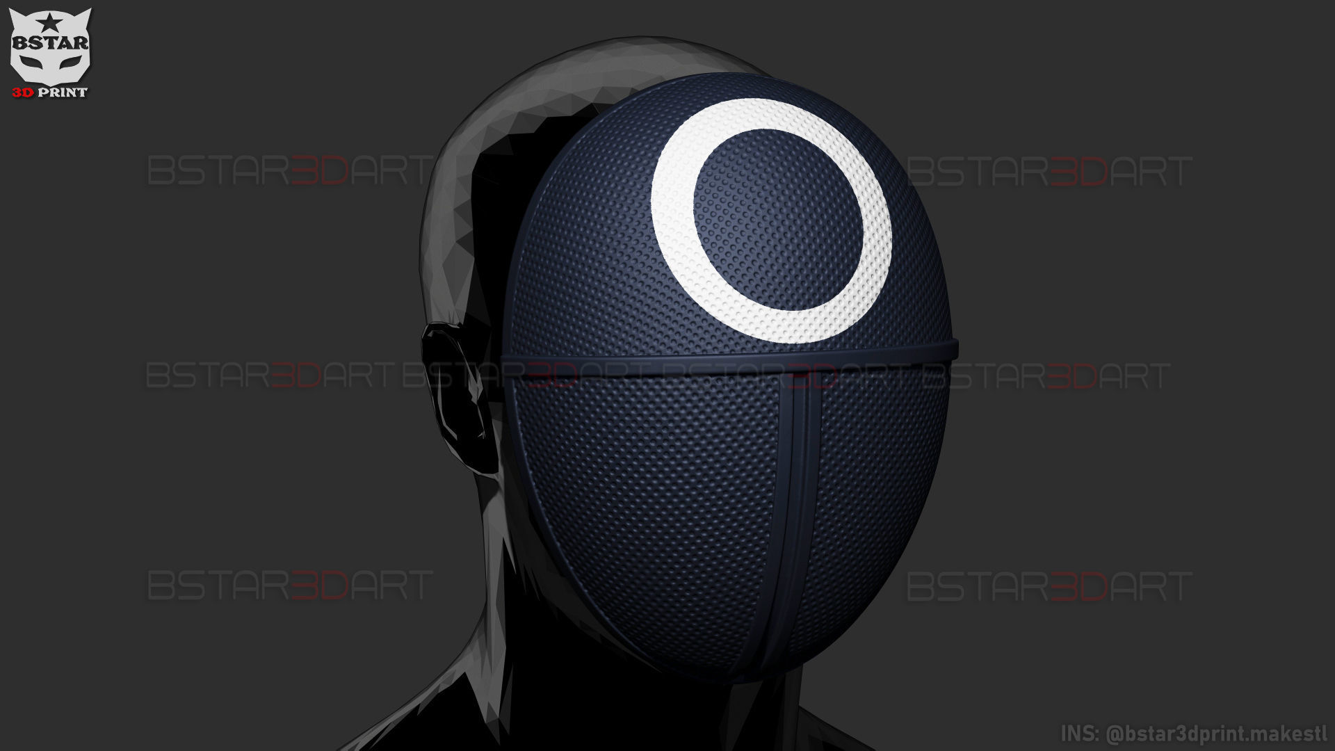 Squid Game Mask - Soldier Mask Cosplay 3D print model_22