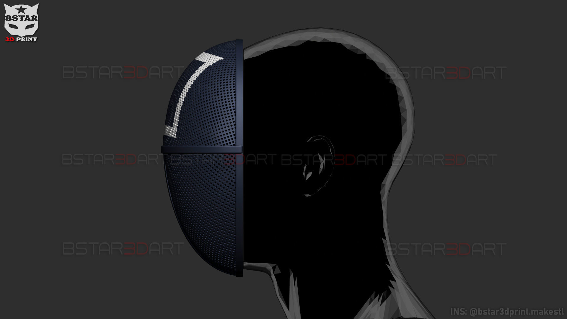 Squid Game Mask - Soldier Mask Cosplay 3D print model_19