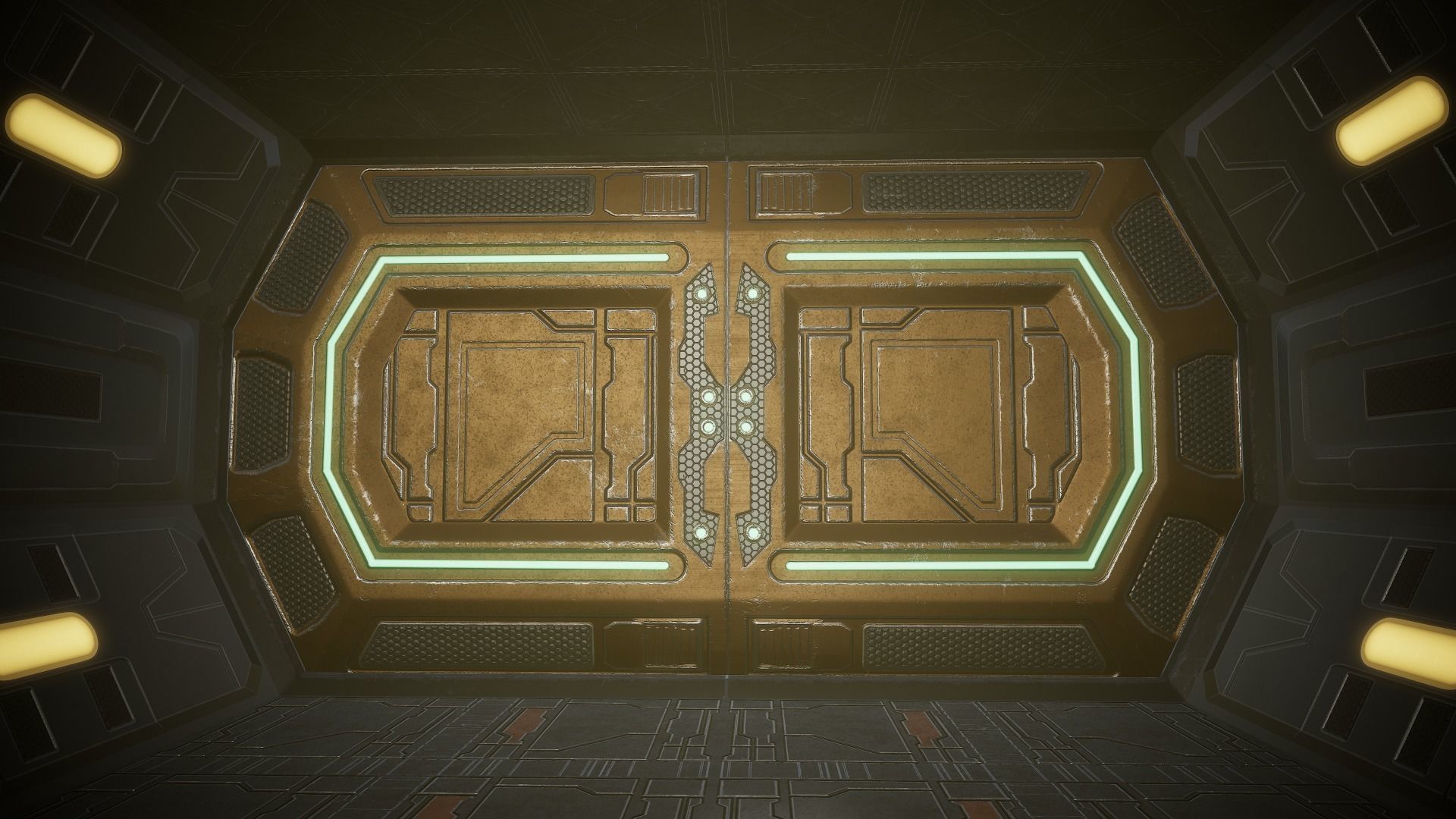 Sci Fi Corridor Low-poly 3D model_23