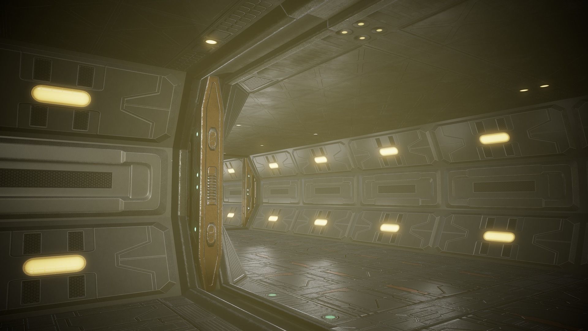 Sci Fi Corridor Low-poly 3D model_8