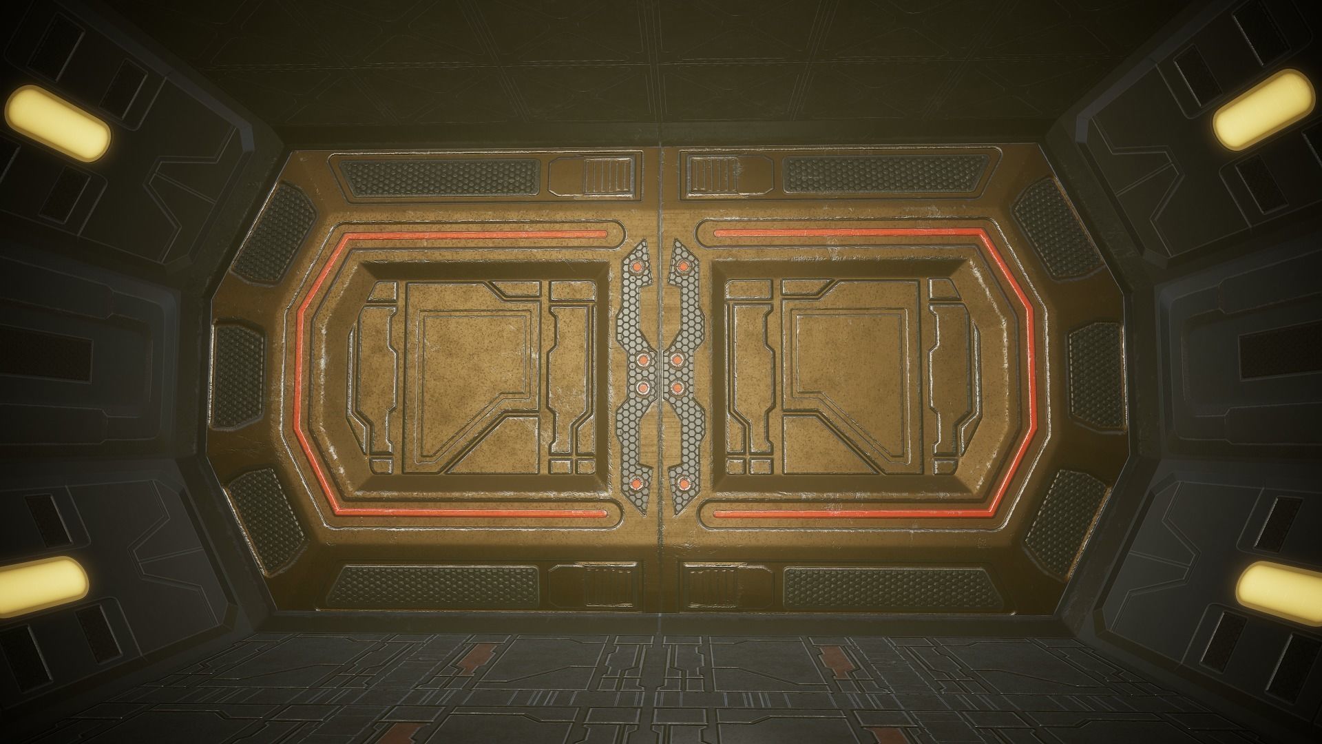 Sci Fi Corridor Low-poly 3D model_21